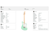 Fender Mini Jazzmaster HH Maple Fingerboard White Pickguard Surf Green Fender Mini Jazzmaster HH Maple Fingerboard White Pickguard Surf Green